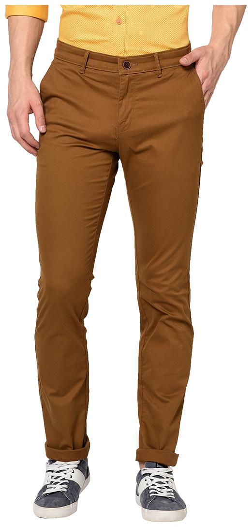 

Tng Men Solid Regular Fit Formal Trouser - Brown