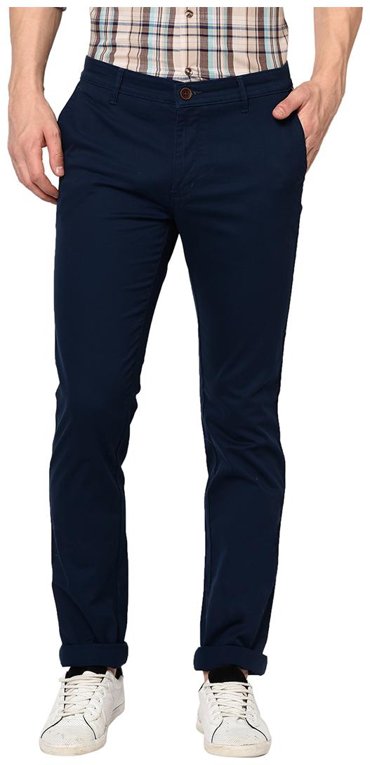 

Tng Men Solid Regular Fit Formal Trouser - Blue