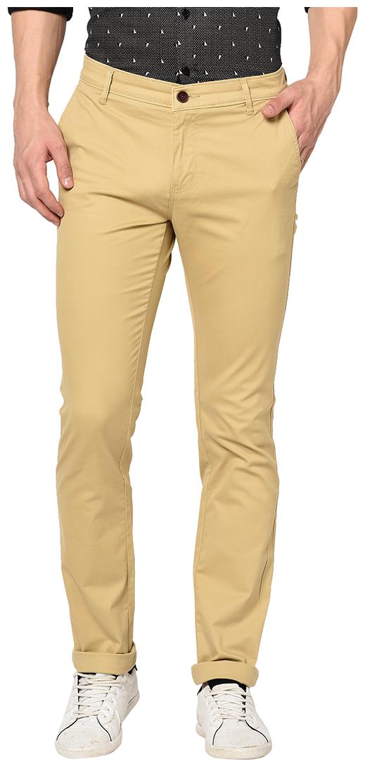 

Tng Men Solid Regular Fit Formal Trouser - Beige
