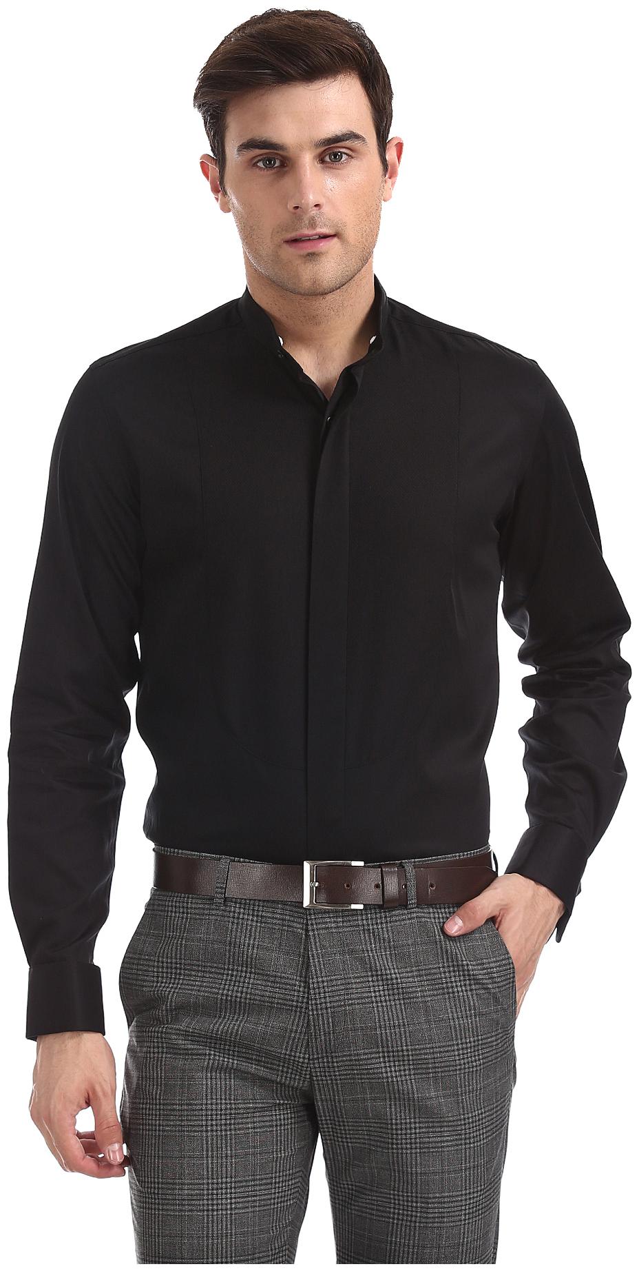 

Arrow Men Regular fit Formal Shirt - Black
