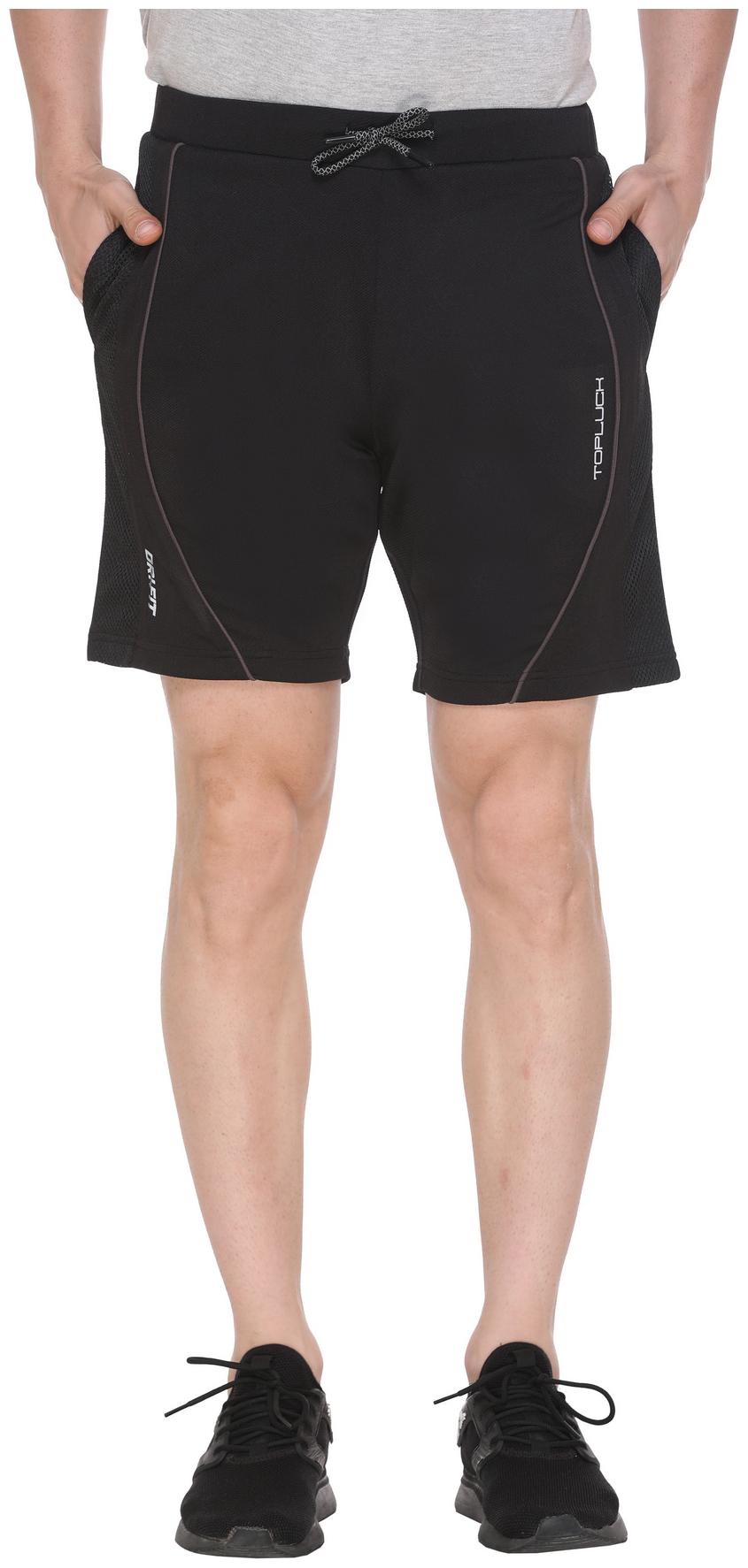 

TOPLUCK Polyester Black Color Shorts For Men