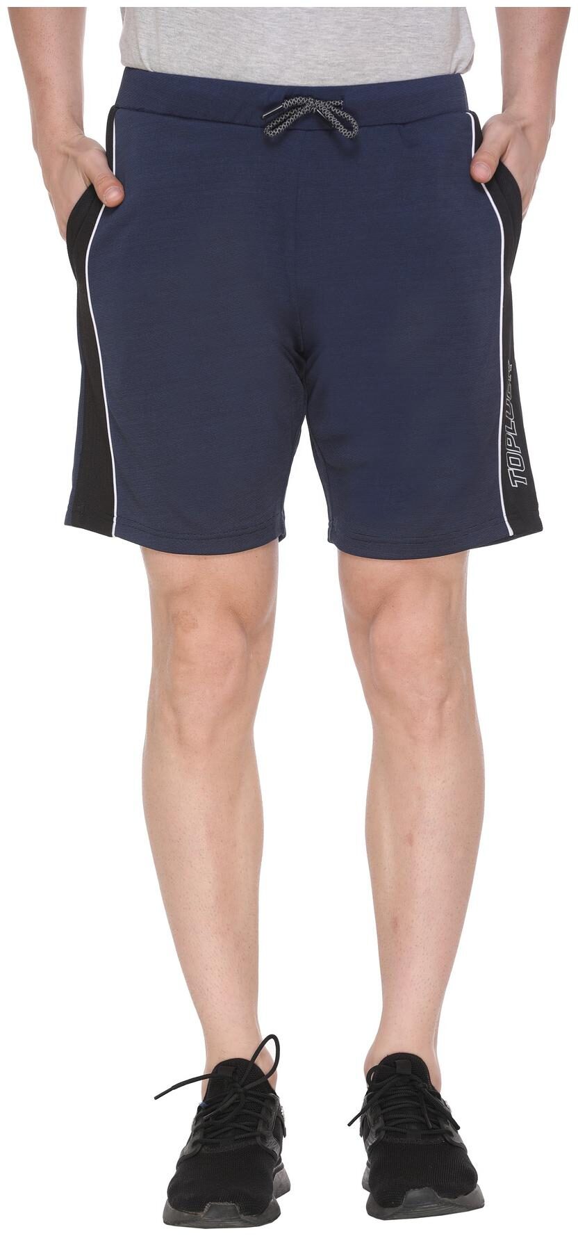 

TOPLUCK Polyester Navy Blue Color Shorts For Men