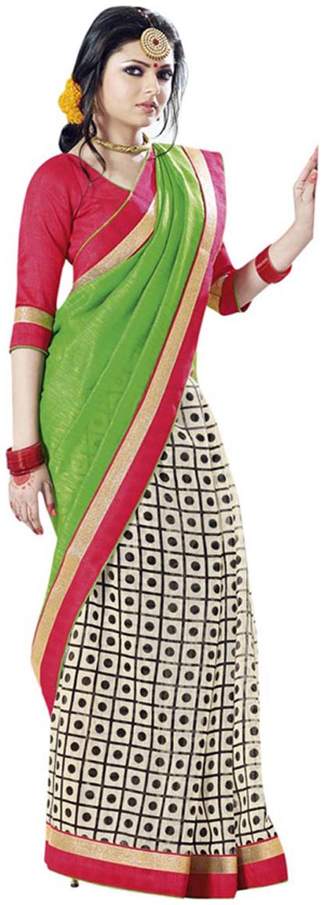 

Touch Trend Green Madhubala Banarasi Saree