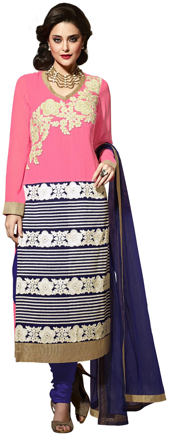 

Touch Trends Multi Color Georgette Dress Material