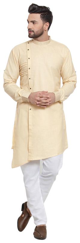 

TREEMODA Beige Solid Kurta and Pyjamas