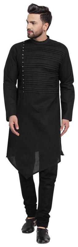 

TREEMODA Black Solid Kurta and Churidar