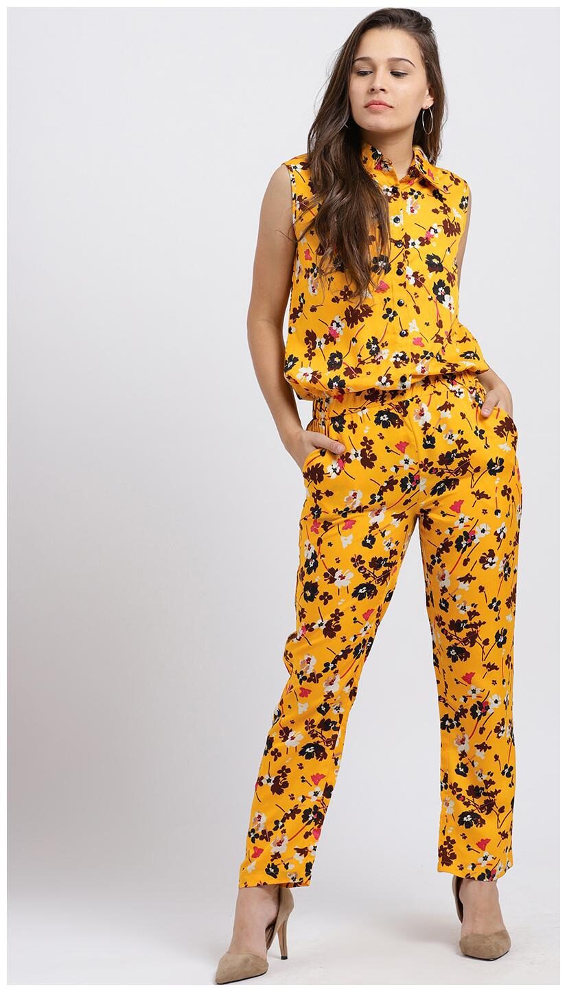 

Trend Arrest Floral Jumpsuit - Yellow