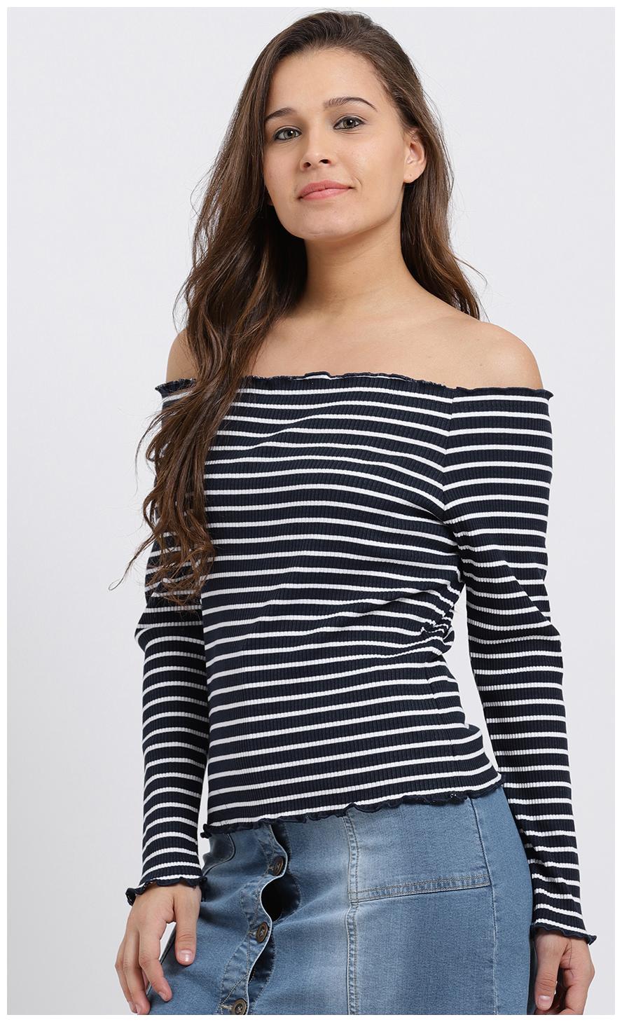 

Trend Arrest Women Striped Regular top - Blue