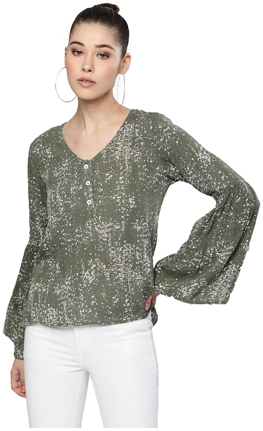 

Trend Arrest Women Printed Regular top - Green