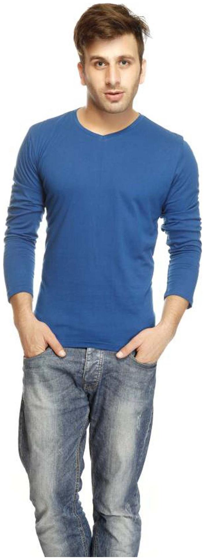 

TREND FULL Men Blue Regular fit Cotton Round neck T-Shirt - Pack Of 1