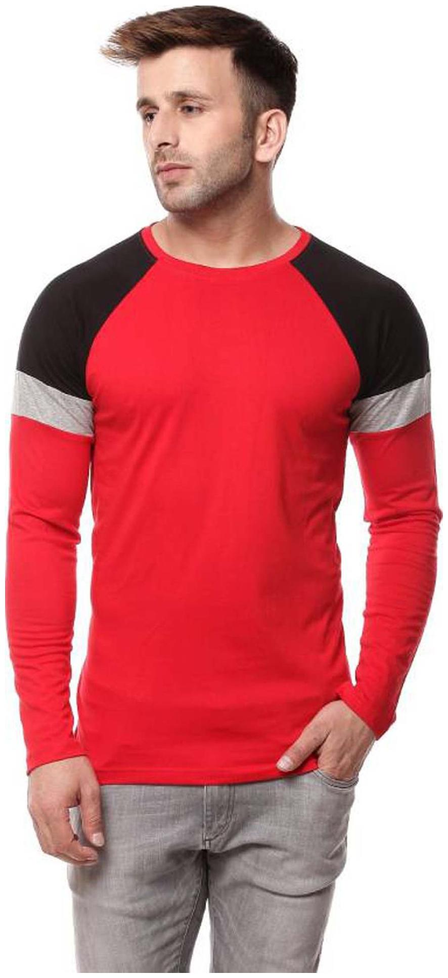 

TREND FULL Men Red Regular fit Cotton Round neck T-Shirt - Pack Of 1