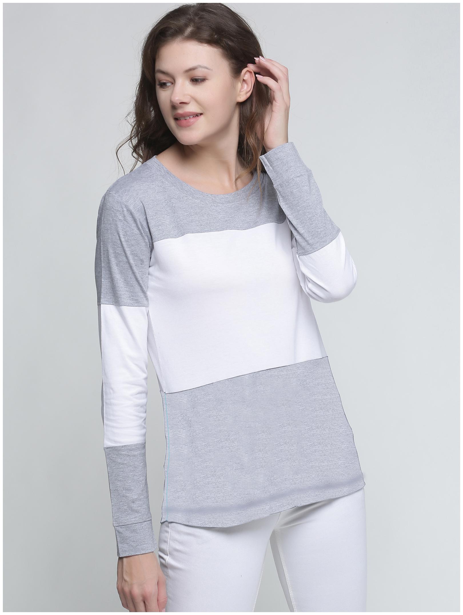 

TRENDS TOWER Women Grey Regular fit Round neck Cotton T shirt