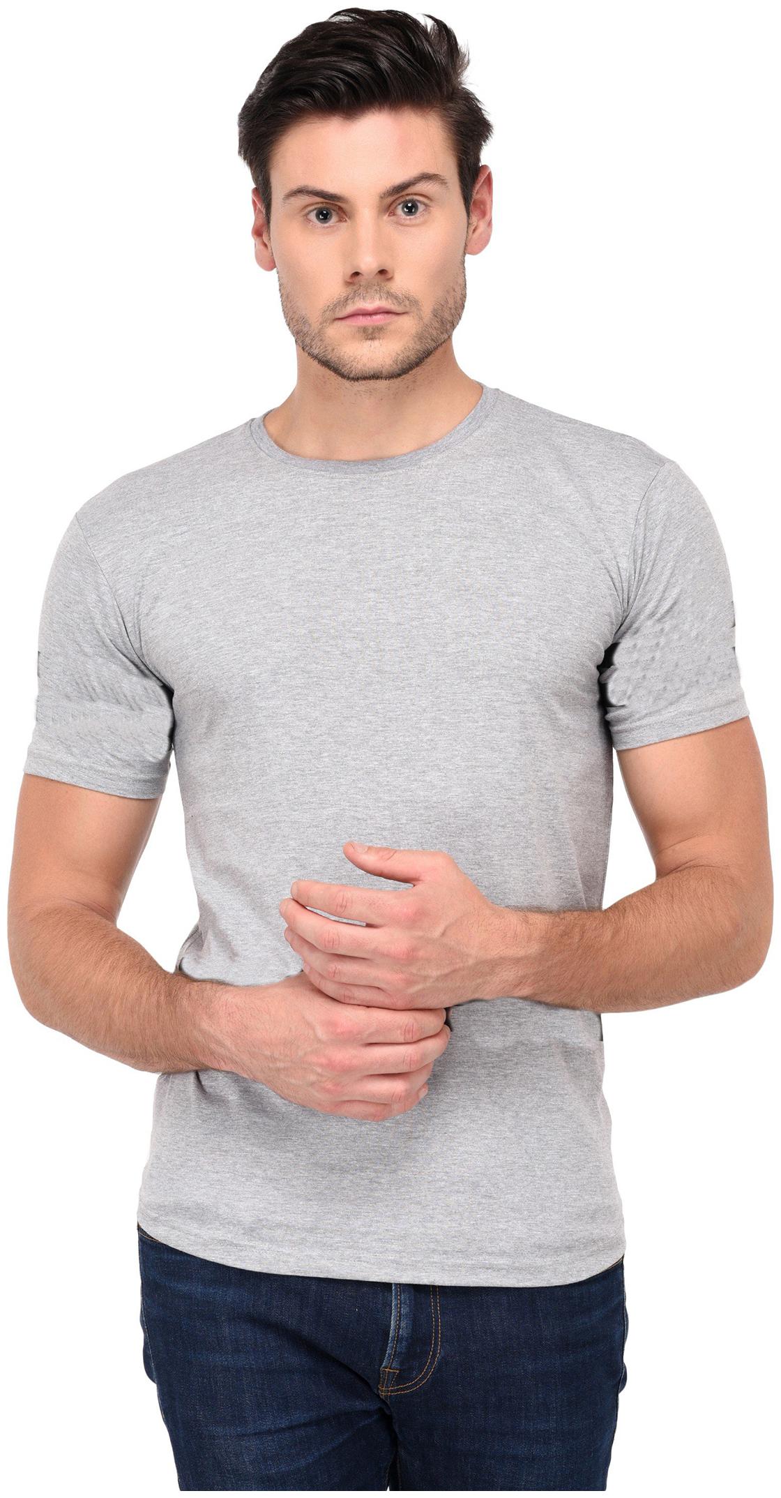 

TRENDS TOWER Men Grey Regular fit Cotton Round neck T-Shirt - Pack Of 1
