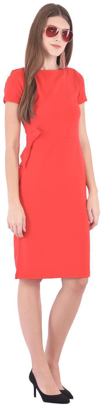 

Trendy Divva Red Solid Bodycon dress