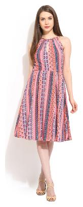 

Trendy Divva Multi Geometric Maxi dress