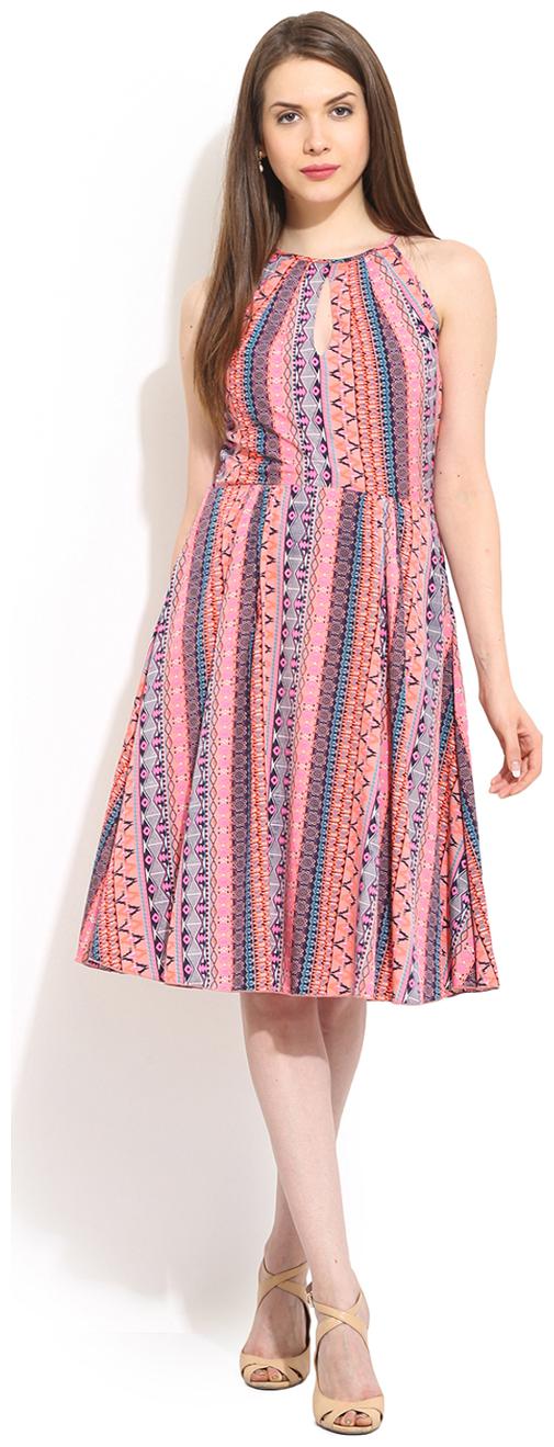 

Trendy Divva Multi Geometric Maxi dress