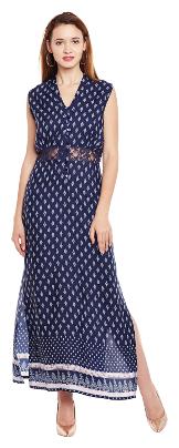 

Trendy Divva Blue Solid A-line dress