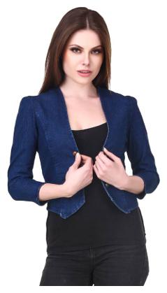 

Trendy Frog Women Button Dark Without Collor Shrug