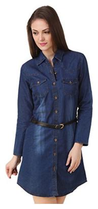 

Lady Bird Women Blue Solid Regular Fit Shirt
