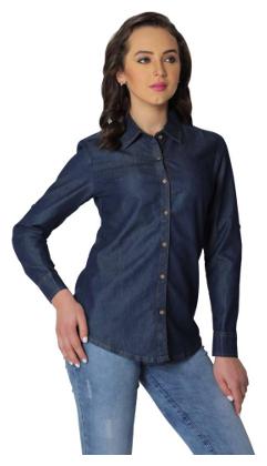 

Lady Bird Women Blue Solid Regular Fit Shirt