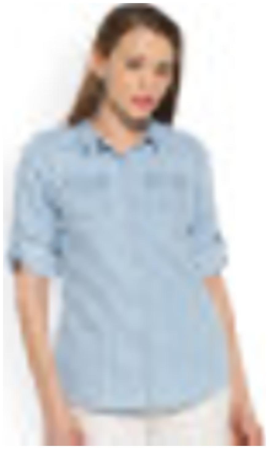 

Lady Bird Women Blue Solid Regular Fit Shirt
