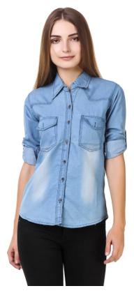 

Lady Bird Women Blue Striped Regular Fit Shirt