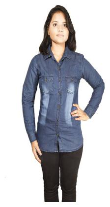 

Lady Bird Women Blue Solid Regular Fit Shirt