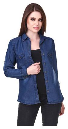 

Lady Bird Women Blue Printed Regular Fit Shirt