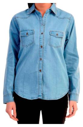 

Lady Bird Women Blue Solid Regular Fit Shirt