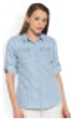 

Lady Bird Women Blue Solid Regular Fit Shirt