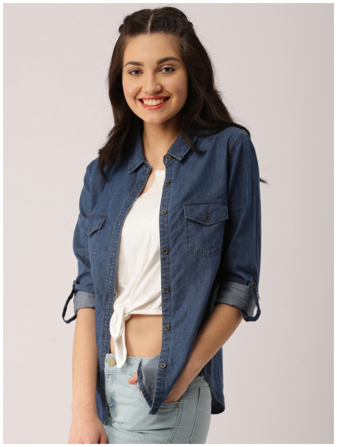 

Trendy frog Women White Solid Regular Fit Shirt