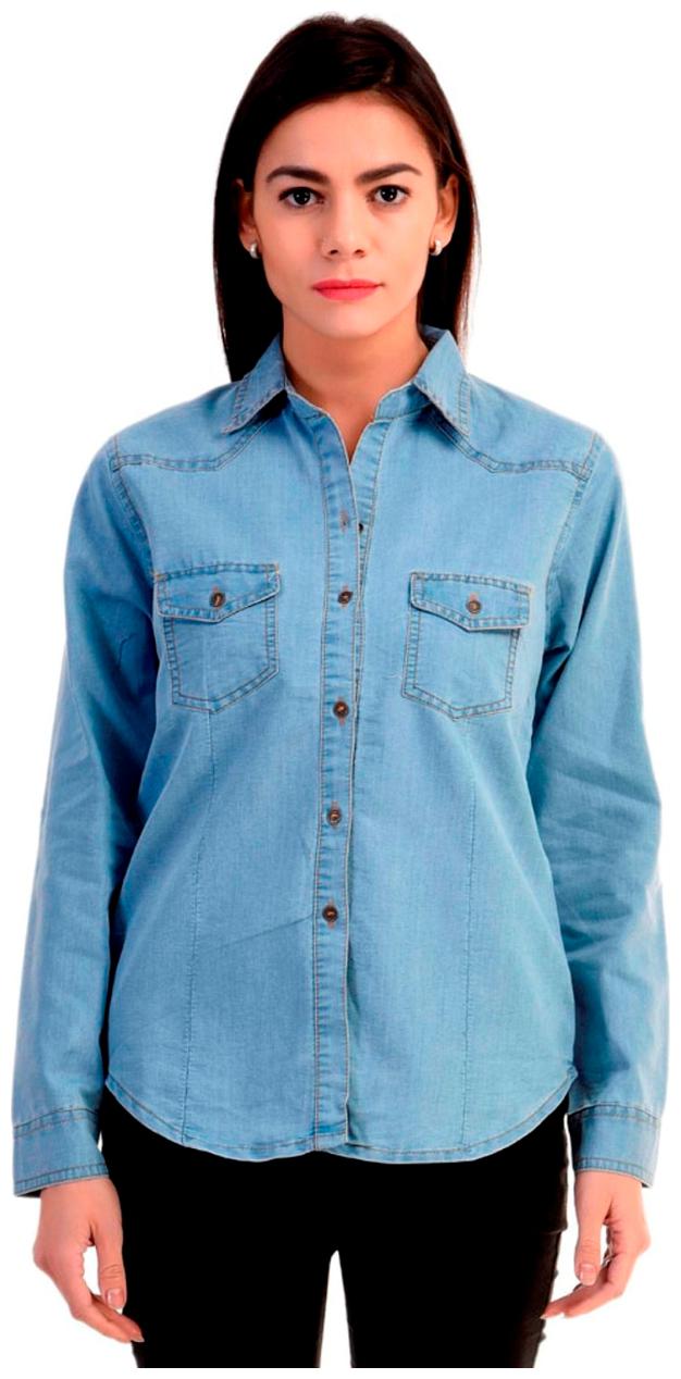 

Trendy frog Women Blue Printed Regular Fit Shirt