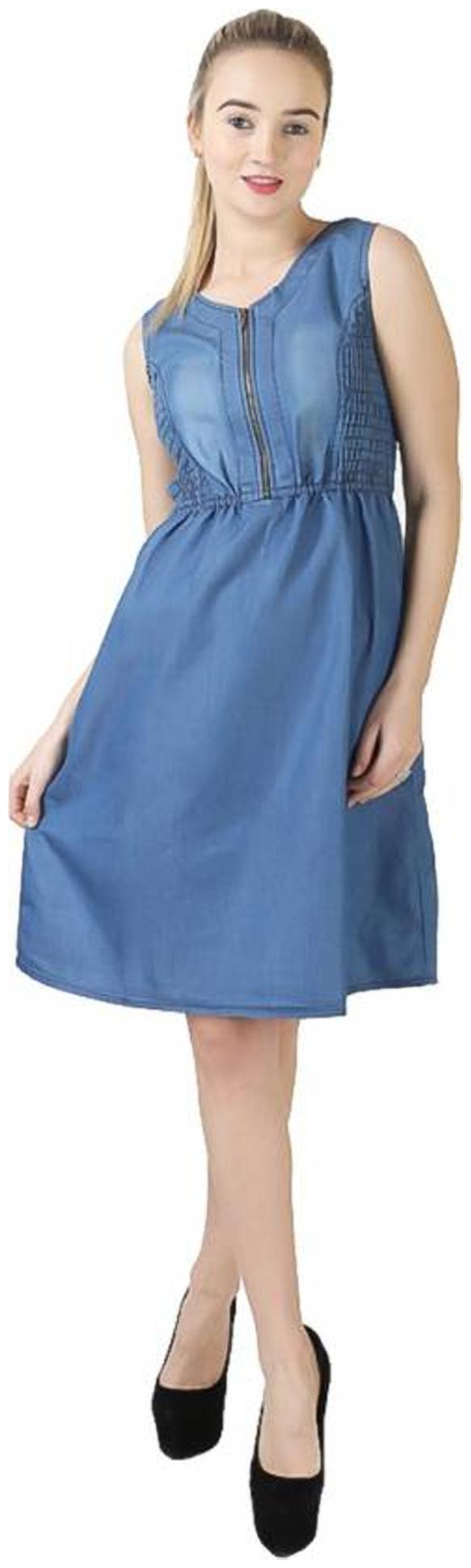 

Trendy Frog Women Light monk chain denim tunic top Blue Medium