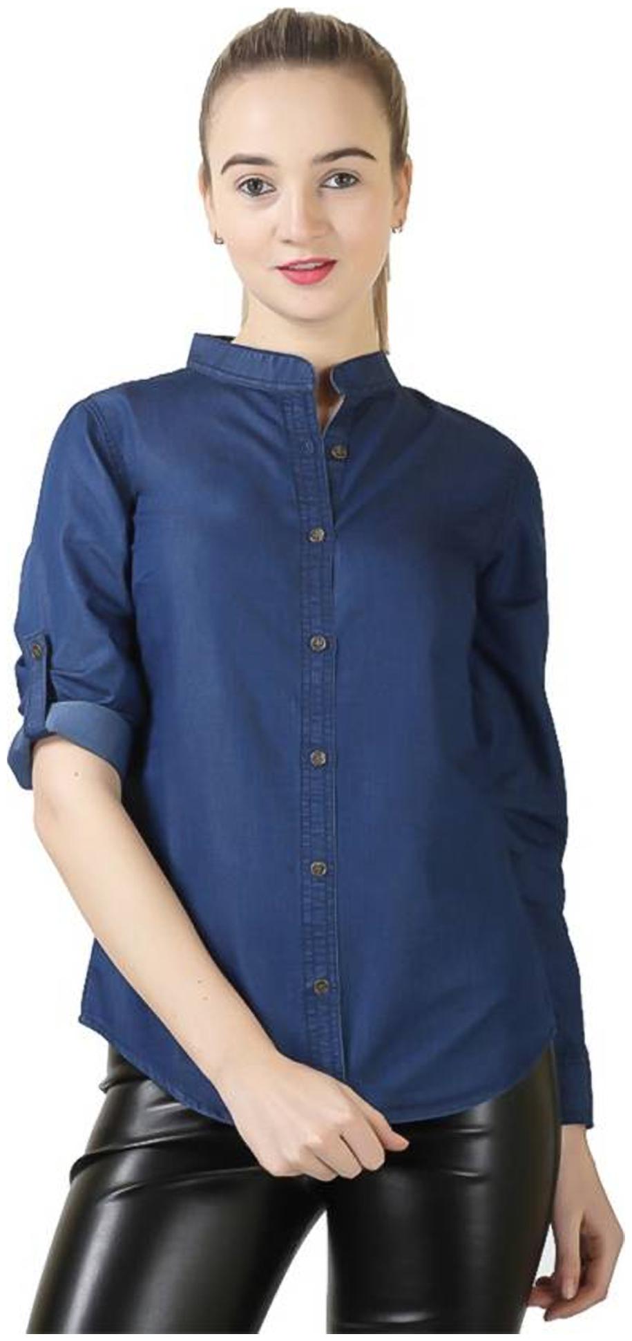 

Trendy frog Women Solid A-line top - Blue