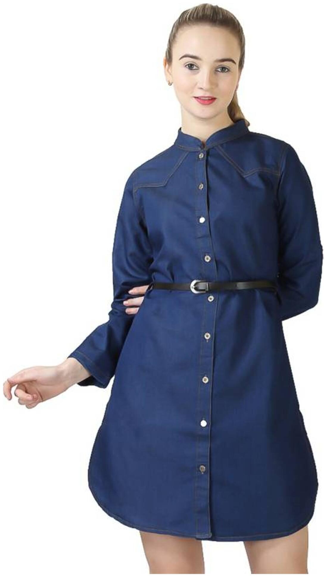 

Trendy frog Women Solid Regular top - Blue