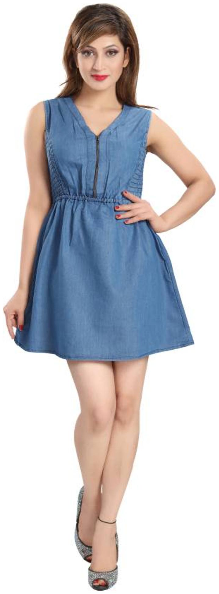 

Trendy frog Women Printed A-line top - Blue