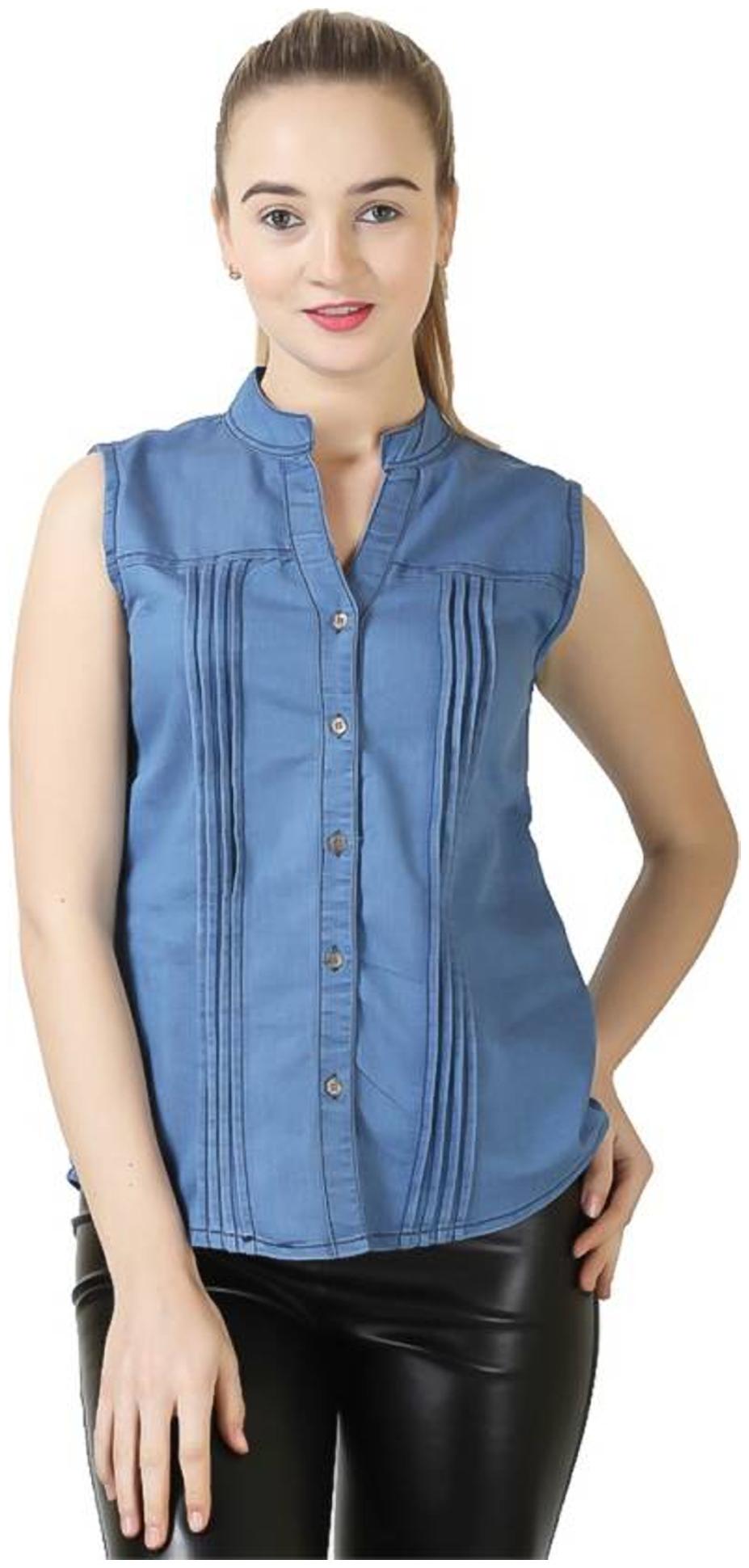 

Trendy frog Women Floral A-line top - Blue