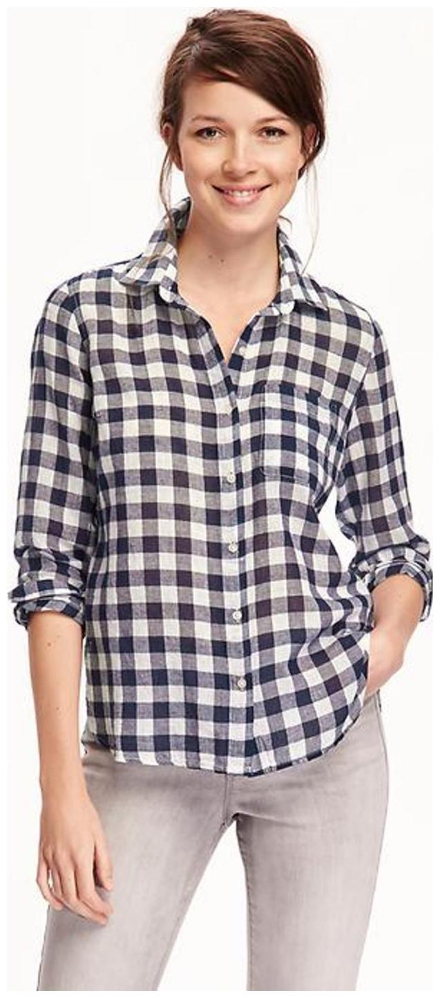 

Trendy frog Women Grey Checked Regular Fit Shirt