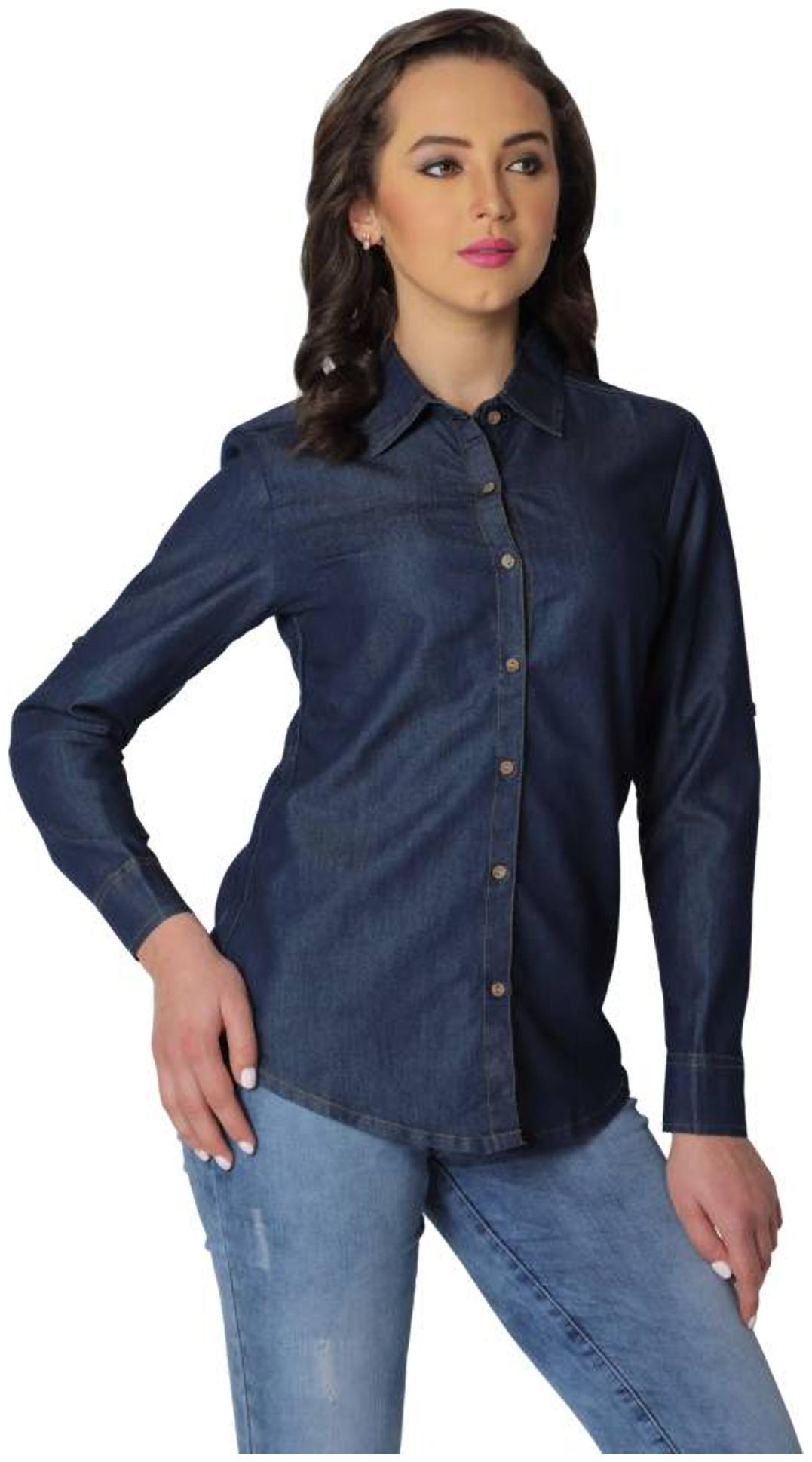 

Trendy frog Women Blue Printed Slim Fit Shirt
