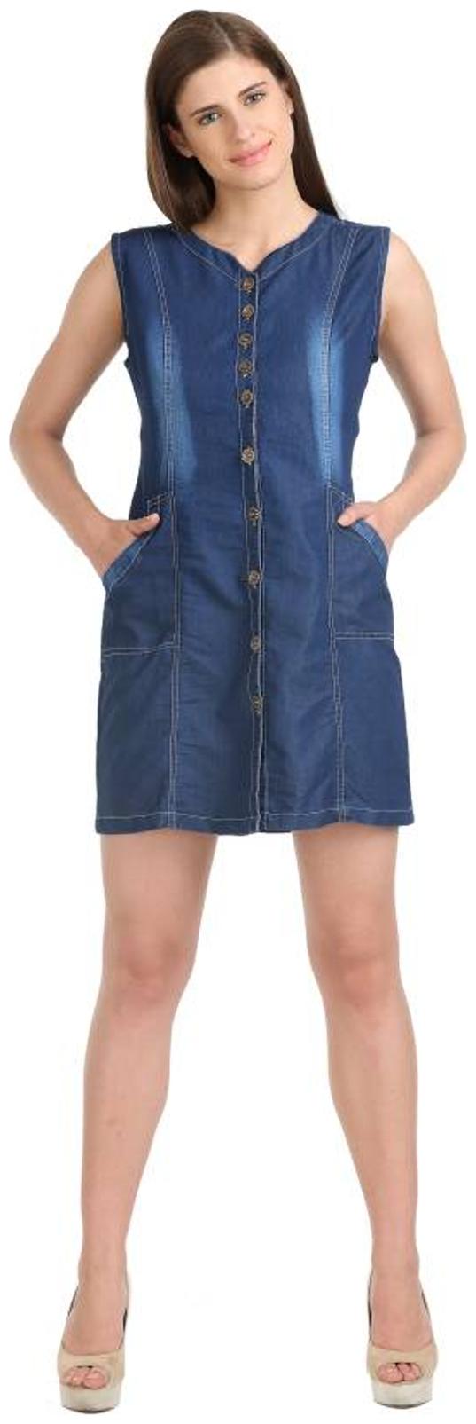 

Trendy frog Women Solid A-line top - Blue