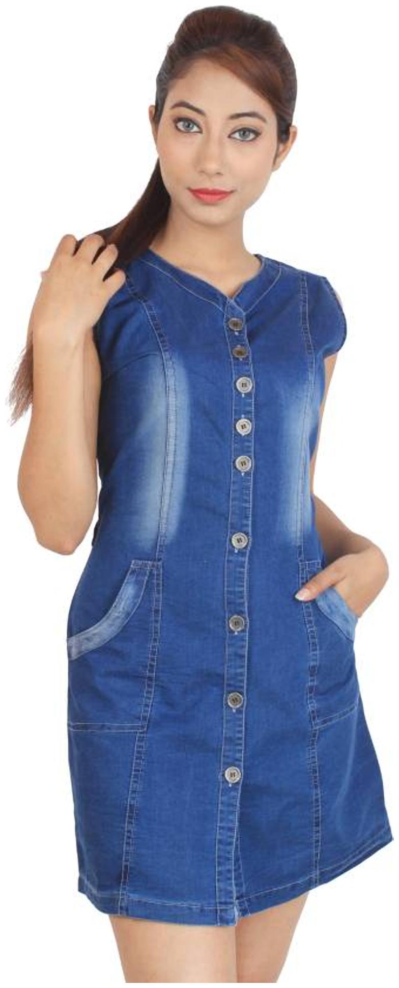 

Trendy frog Women Floral A-line top - Blue