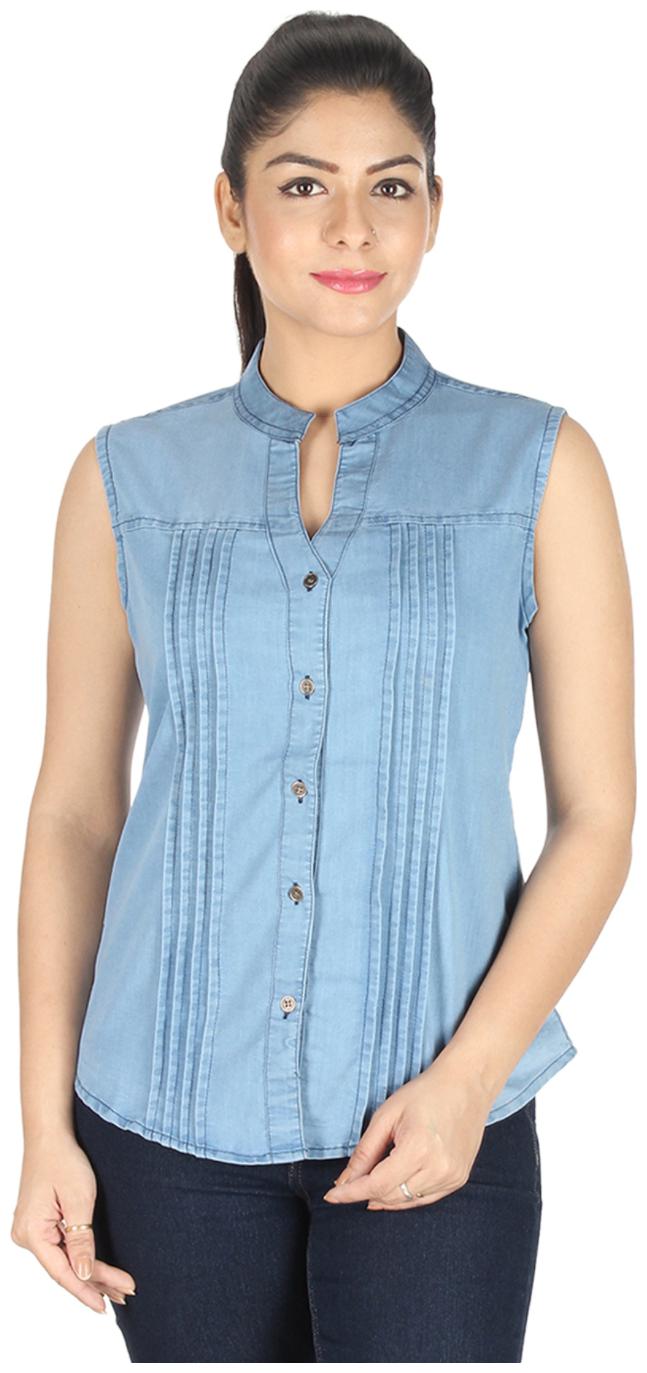 

Trendy frog Women Striped A-line top - Blue