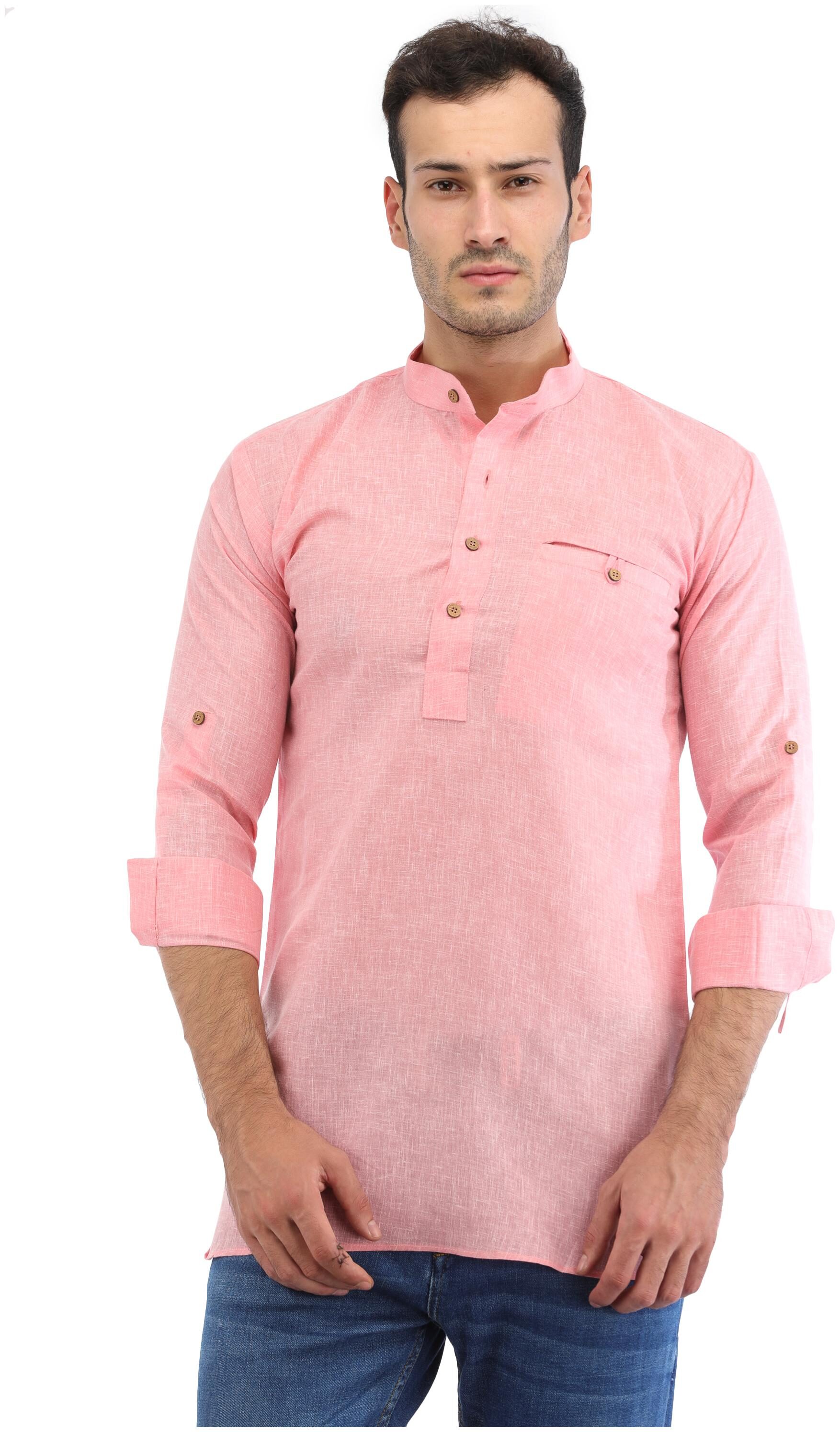 

Trendy Trotters Men Pink Regular Fit Kurta