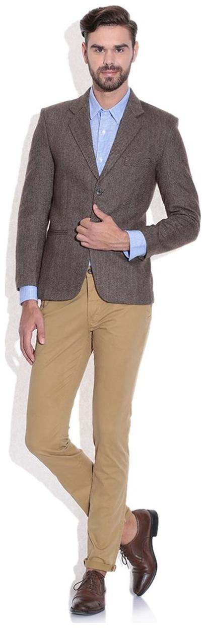 

Tribes India Grey Wool Blazer