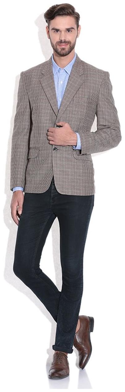 

Tribes India Grey Wool Blazer