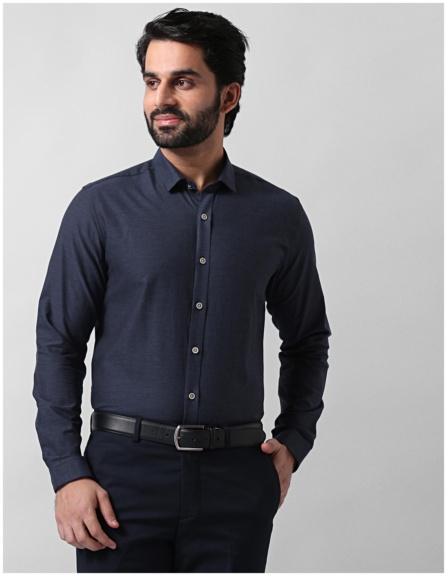 

True Blue Men Slim fit Formal Shirt - Blue