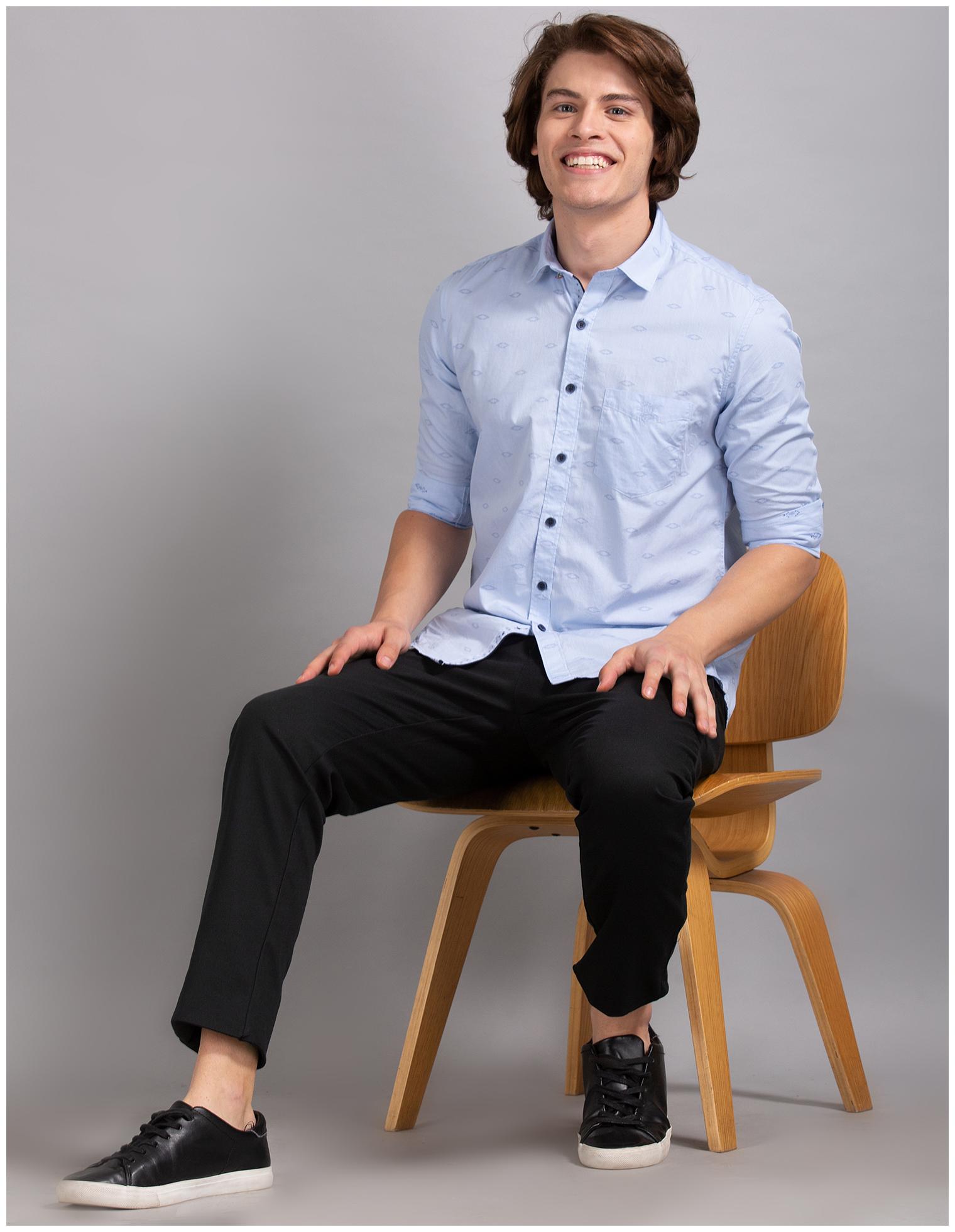 

True Blue Men Black Solid Slim fit Regular trousers