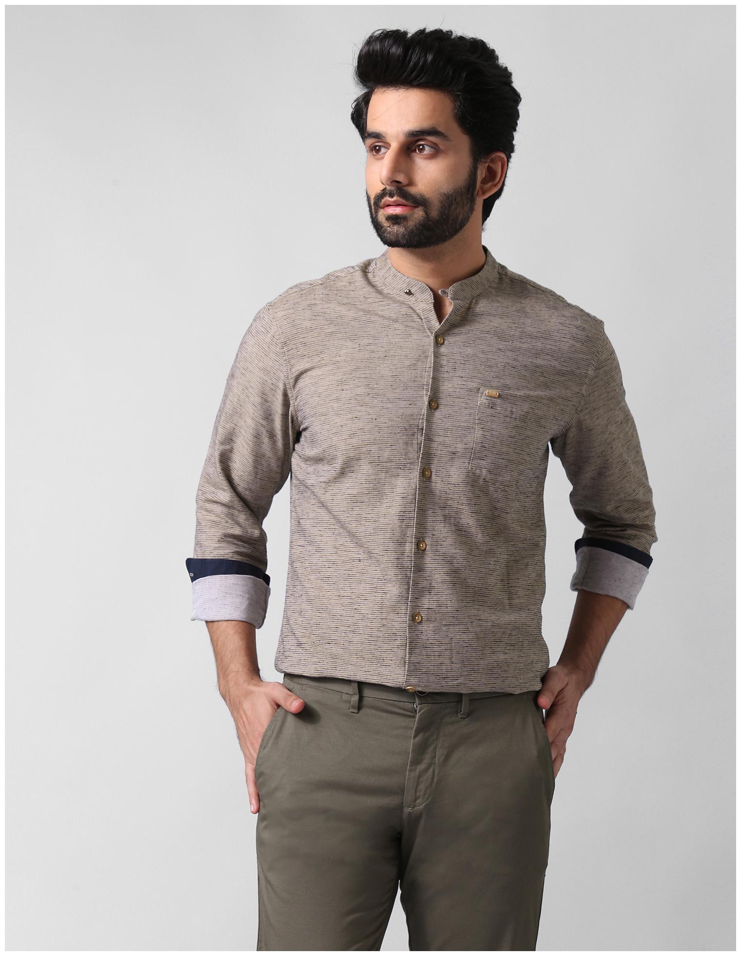 

True Blue Men Slim fit Formal Shirt - Beige