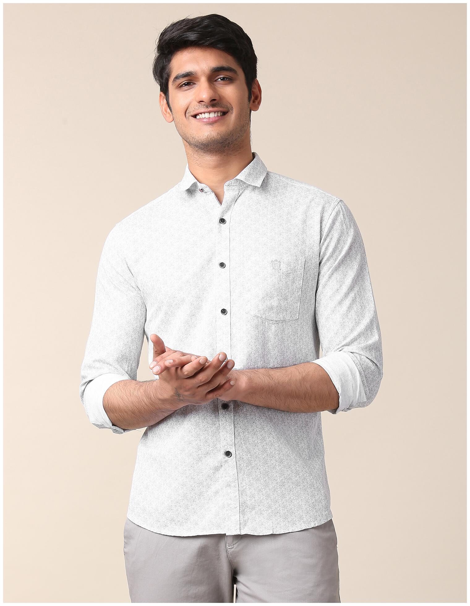 

True Blue Men Slim fit Formal Shirt - Grey