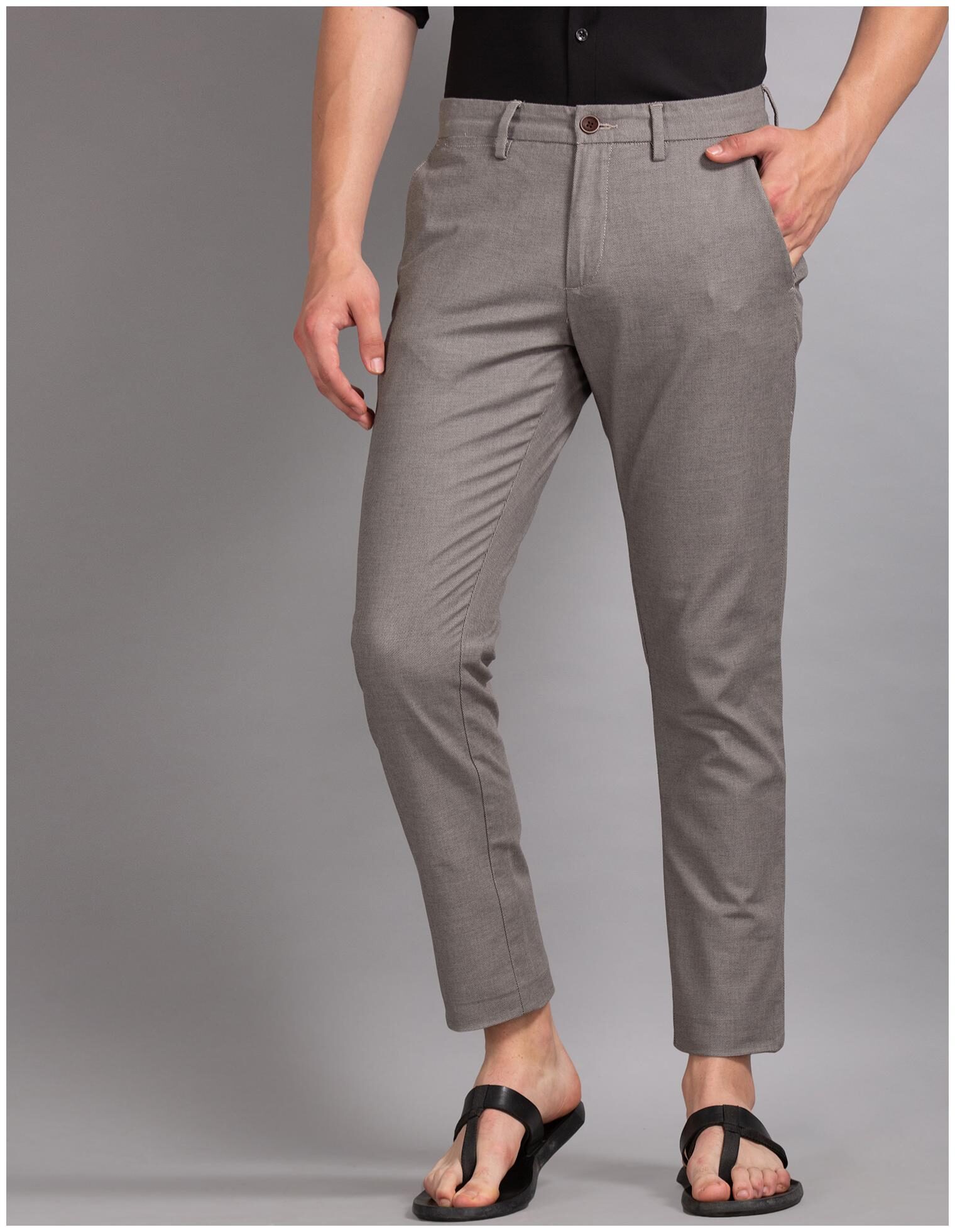 

True Blue Men Grey Solid Slim fit Regular trousers